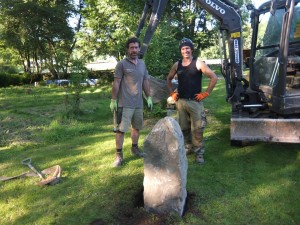 Euan Macrae and Jamie Soutus (of James Ogilvy, Edinburgh) with five standing stones to their names for posterity. Thanks guys! 