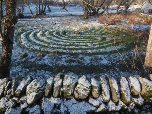 ...and then came the frost and snow. Today -5, but the learning curves of the labyrinth still beckon...